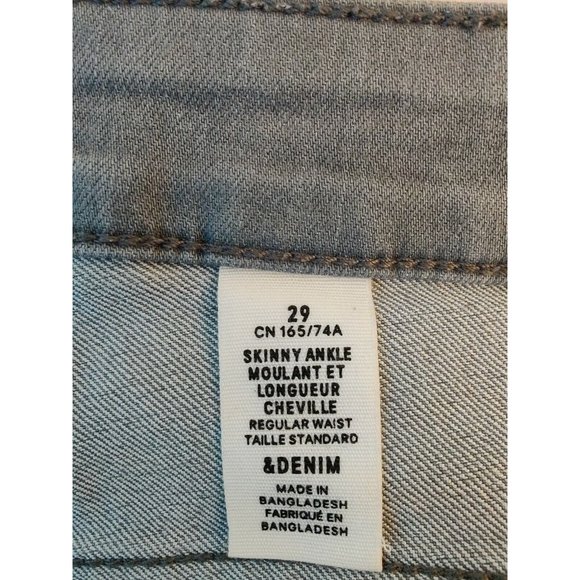 H&M & Denim Women's Skinny Ankle / Regular Waist Gray Jeans (Size 29) - Picture 5 of 9